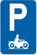 Panneau E9i Stationnement réservé motocyclettes