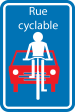 Panneau F111fr Rue cyclable